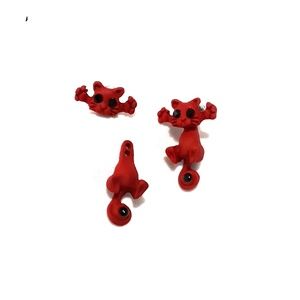 Cat Earrings - Red